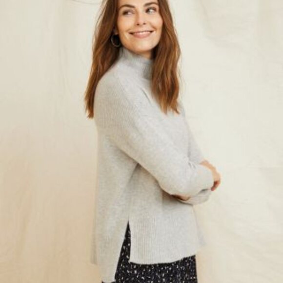 Garnet Hill Highline Cashmere Sweater - Size Lg - Picture 3 of 8